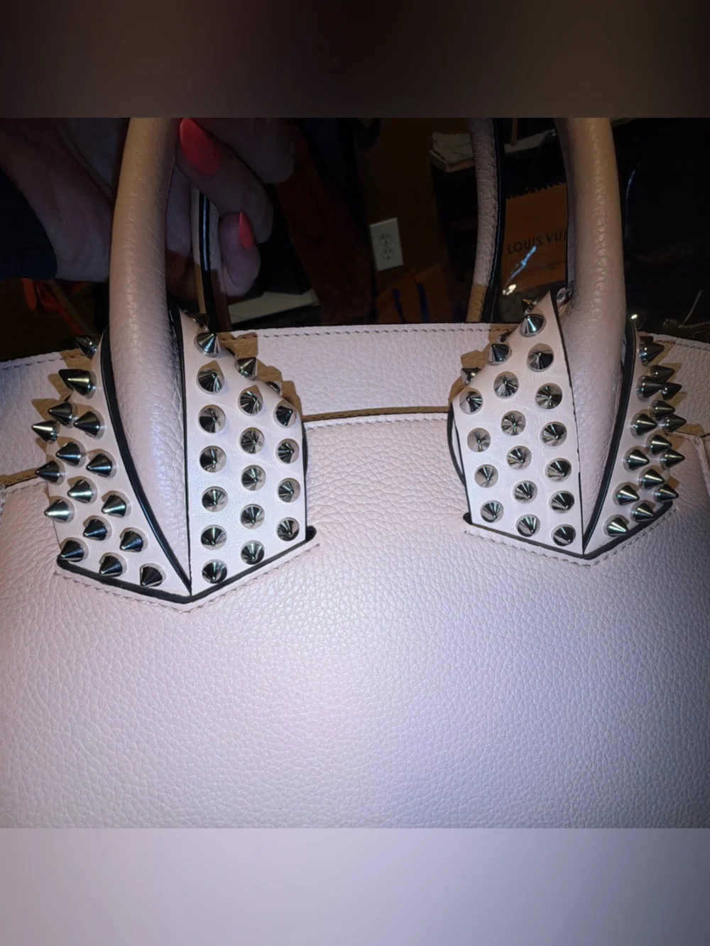 Christian Louboutin Eloise Leather Spike Tote Bag